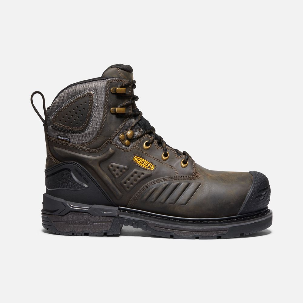 Botas de Trabajo Keen Mexico Negros Marrom - Hombre Philadelphia 6\" Insulated Waterproof (Carbon-Fib